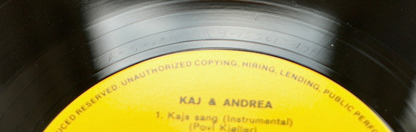 Kaj Og Andrea : Kaj & Andrea (LP, RE, Bov)