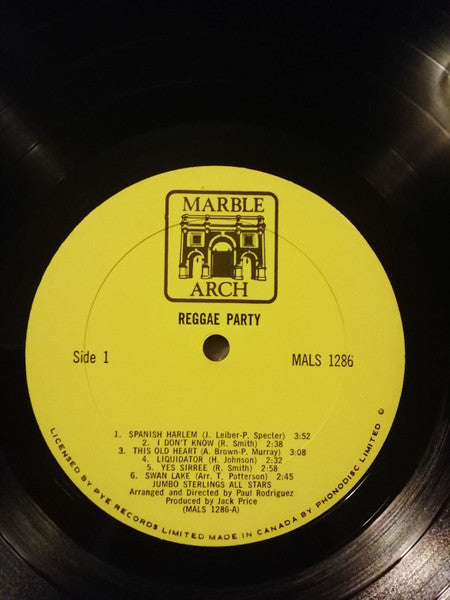 Jumbo Sterlings All Stars : Reggae Party (LP, Album)