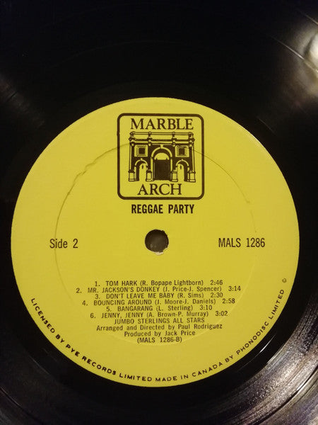 Jumbo Sterlings All Stars : Reggae Party (LP, Album)