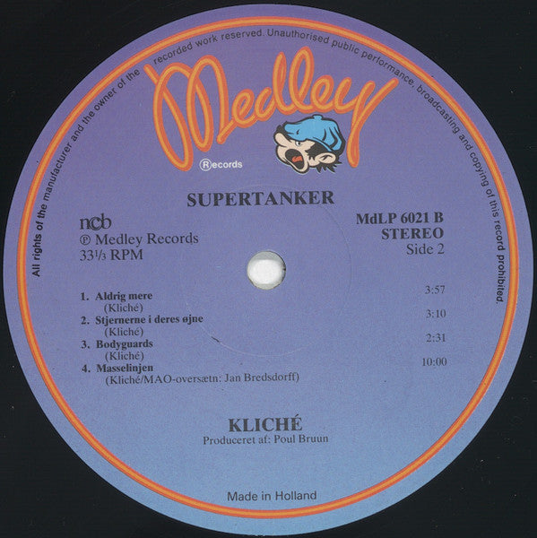 Kliche (2) : Supertanker (LP, Album, RE)