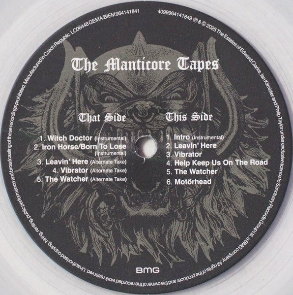 Motörhead : The Manticore Tapes (LP, Album, Cle + LP, Album, Cle + 7", Single, Cle )