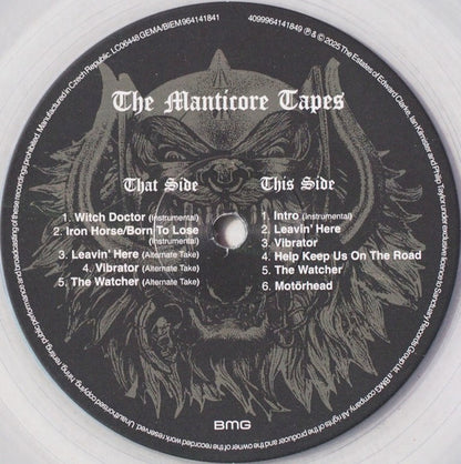 Motörhead : The Manticore Tapes (LP, Album, Cle + LP, Album, Cle + 7", Single, Cle )