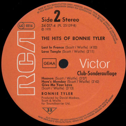 Bonnie Tyler : The Hits Of Bonnie Tyler (LP, Comp, Club)