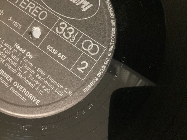 Bachman-Turner Overdrive : Head On (LP, Album, Gat)