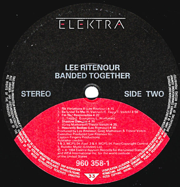 Lee Ritenour : Banded Together (LP, Album)