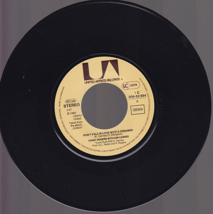 Kenny Rogers With Kim Carnes : Don't Fall In Love With A Dreamer (7")