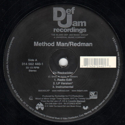 Method Man & Redman : Da Rockwilder (12", RE)