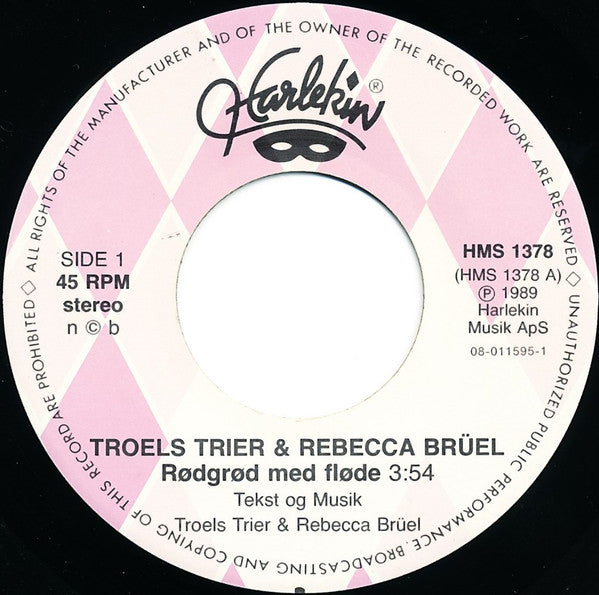 Troels Trier & Rebecca Brüel : Rødgrød Med Fløde / Slankenstein (7", Single)
