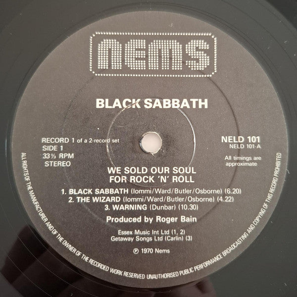 Black Sabbath : We Sold Our Soul For Rock 'N' Roll (2xLP, Comp, RE, Gat)