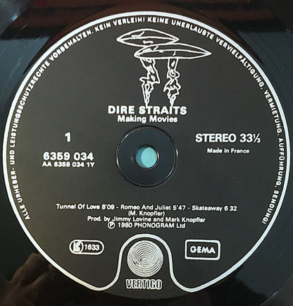 Dire Straits : Making Movies (LP, Album, Bla)