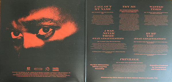 The Weeknd : My Dear Melancholy, (LP, S/Sided, EP, Etch, RE, RP, 180)