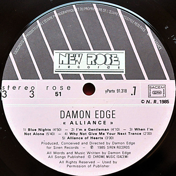 Damon Edge : Alliance (LP, Album)