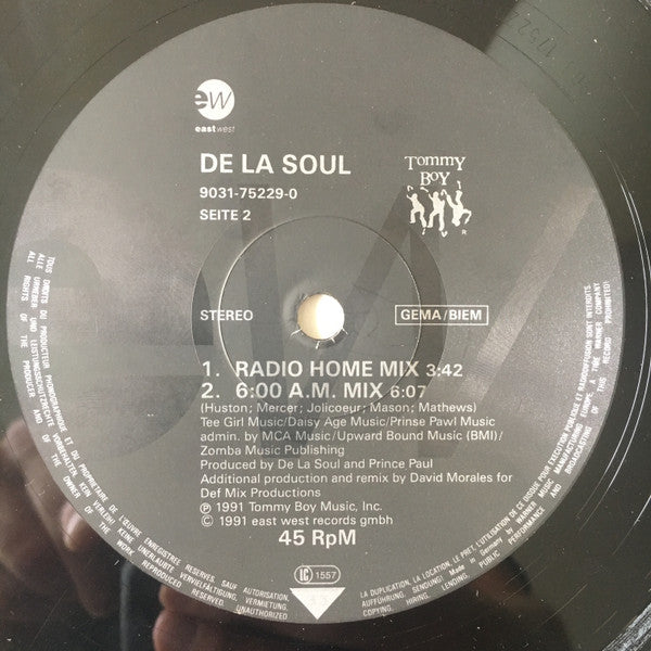 De La Soul : A Roller Skating Jam Named "Saturdays" (12")
