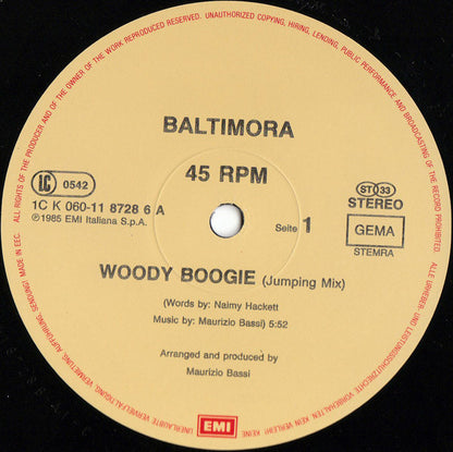 Baltimora : Woody Boogie (Jumping Mix) (12", Maxi)