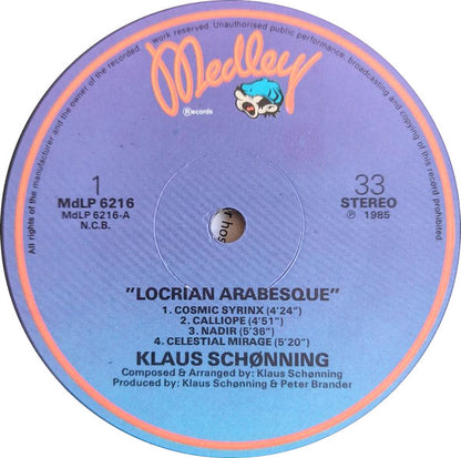 Klaus Schønning : Locrian Arabesque (LP, Album, RE)