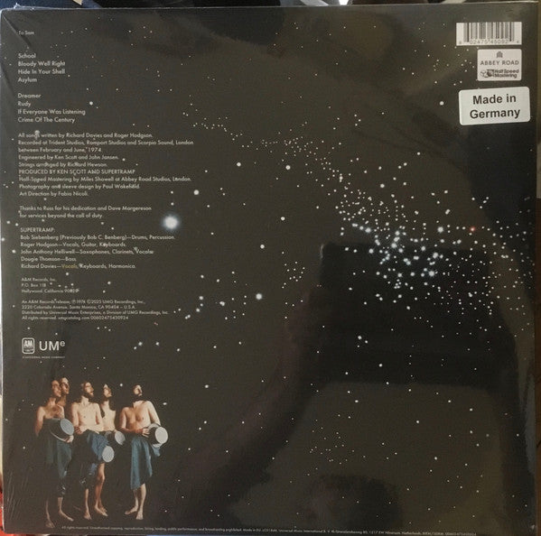 Supertramp : Crime Of The Century (LP, Album, RE, RM, 50t)