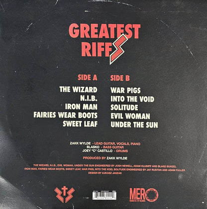 Zakk Sabbath : Greatest Riffs (LP, Comp)
