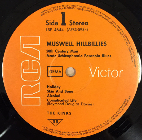 The Kinks : Muswell Hillbillies (LP, Album, Gat)