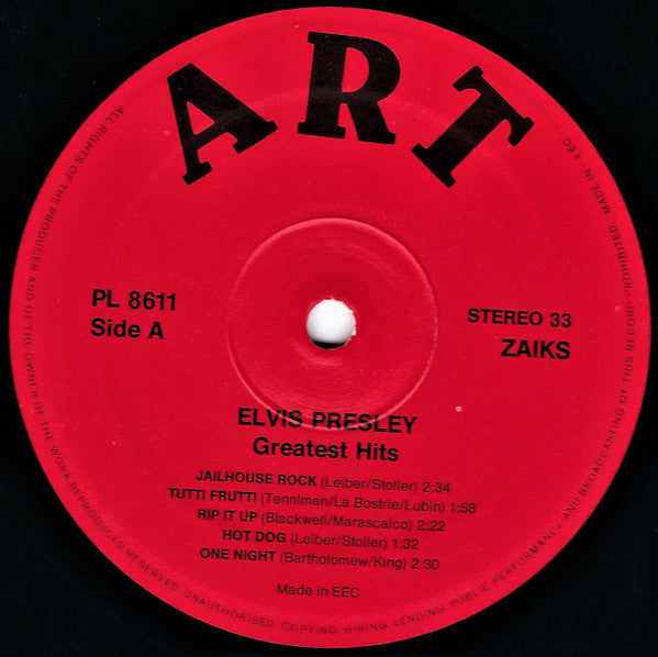Elvis Presley : Greatest Hits (LP, Comp, RE)