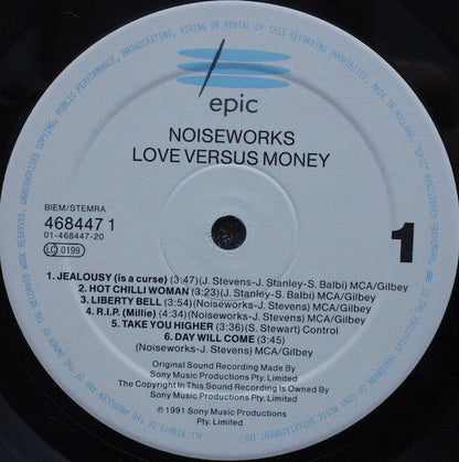 Noiseworks : Love Versus Money (LP, Album)