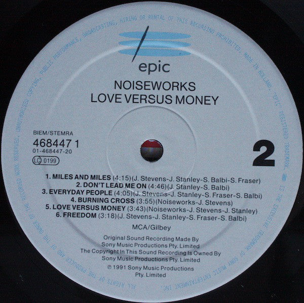 Noiseworks : Love Versus Money (LP, Album)