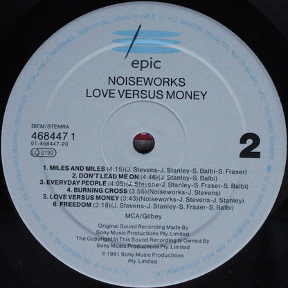 Noiseworks : Love Versus Money (LP, Album)