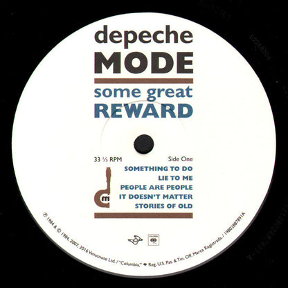 Depeche Mode : Some Great Reward (LP, Album, RE, RM, Gat)