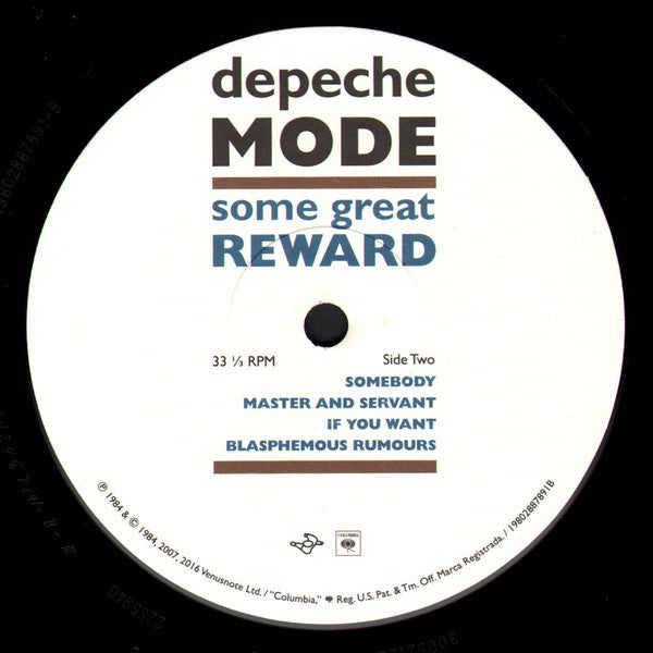 Depeche Mode : Some Great Reward (LP, Album, RE, RM, Gat)