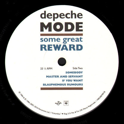 Depeche Mode : Some Great Reward (LP, Album, RE, RM, Gat)