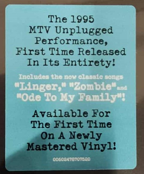 The Cranberries : MTV Unplugged (LP, Album)