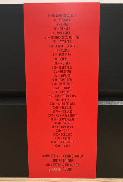 Rammstein : XXXIII (33x7", RM + Box, Comp, Ltd, Num)