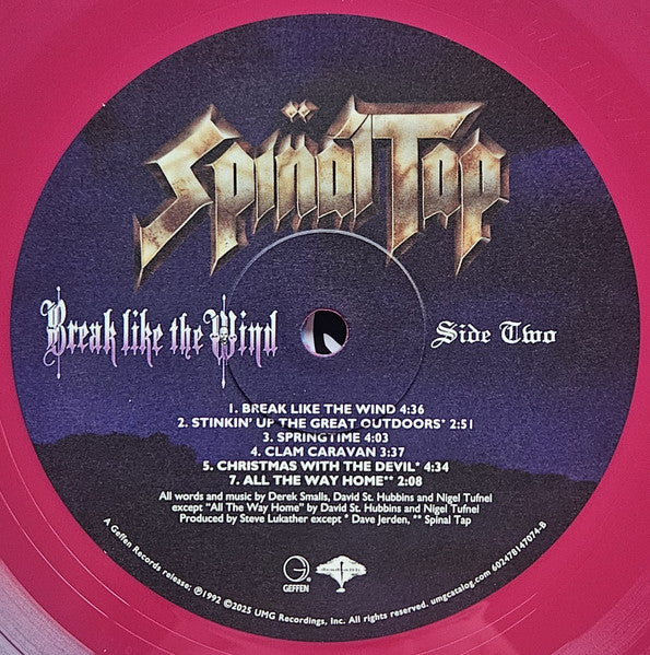 Spinal Tap : Break Like The Wind (LP, Album, RE, RM, Blu)