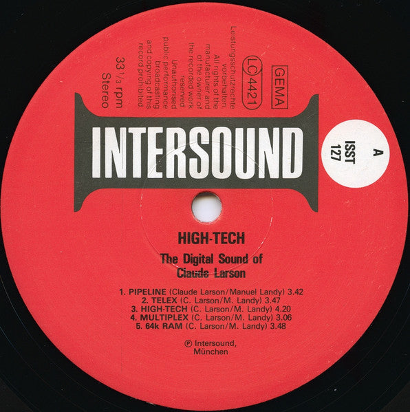 Claude Larson : High-Tech - The Digital Sound Of Claude Larson (LP)