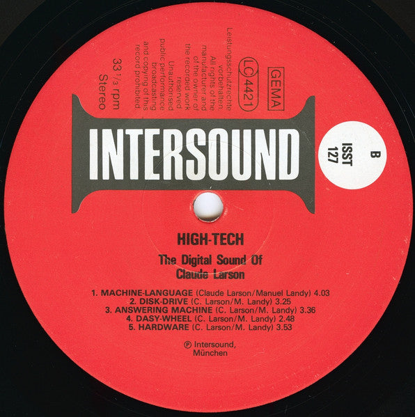 Claude Larson : High-Tech - The Digital Sound Of Claude Larson (LP)