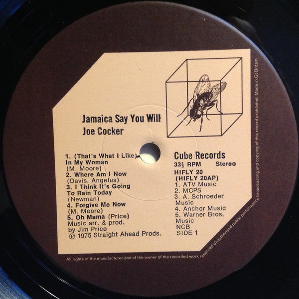 Joe Cocker : Jamaica Say You Will (LP, Album)