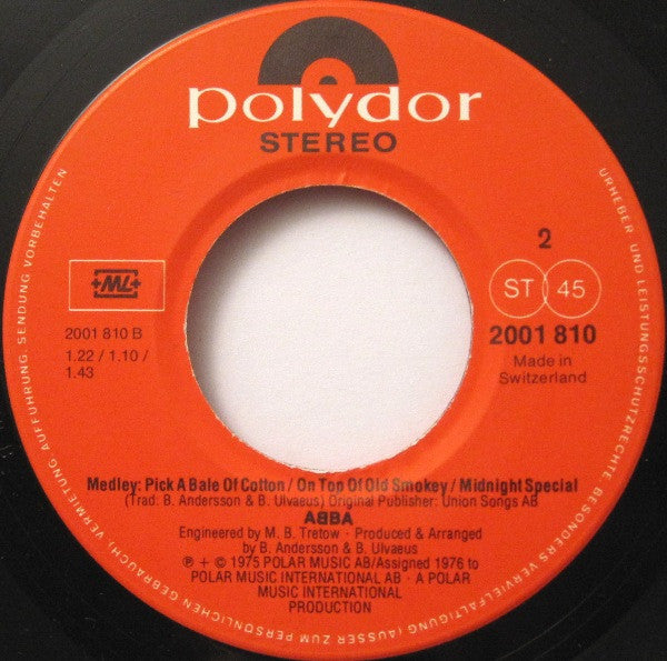 ABBA : Summer Night City (7", Single)