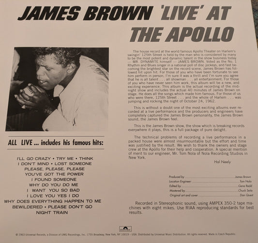 James Brown : 'Live' At The Apollo (LP, Album, Ltd, RE, RM, Red)