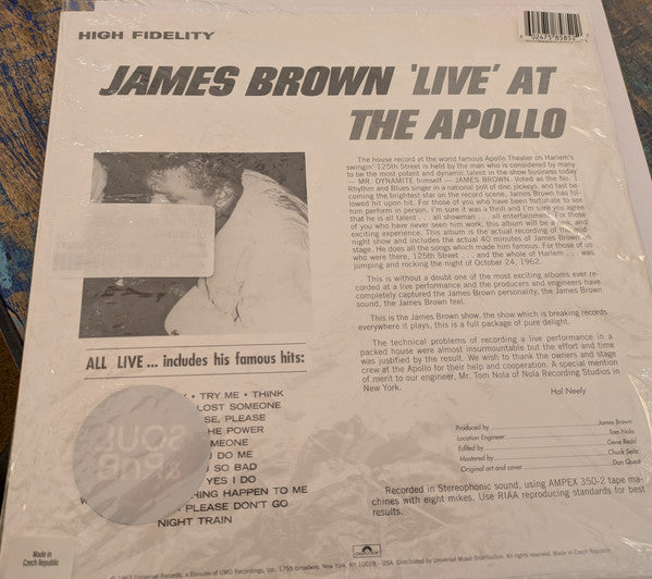 James Brown : 'Live' At The Apollo (LP, Album, Ltd, RE, RM, Red)