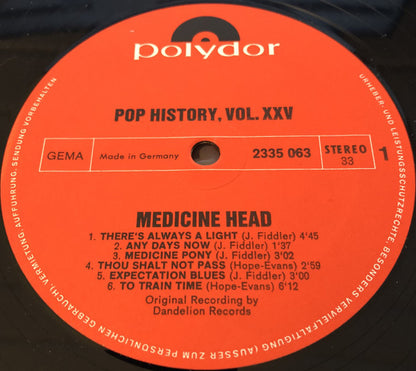 Medicine Head (2) : Pop History Vol 25 (2xLP, Comp)