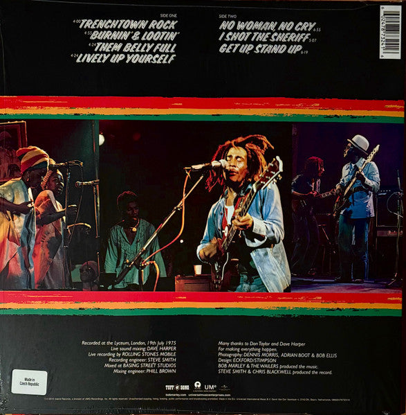 Bob Marley & The Wailers : Live! (LP, Album, Ltd, RE, Ras)