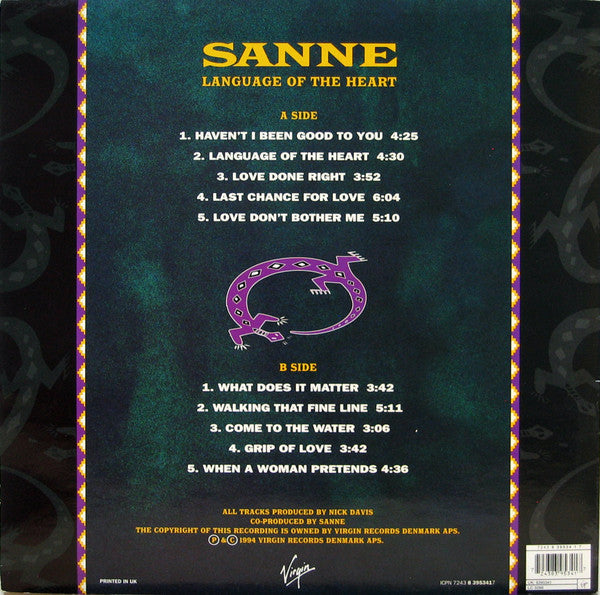 Sanne Salomonsen : Language Of The Heart (LP, Album)