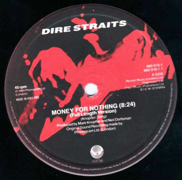 Dire Straits : Money For Nothing (12", Maxi)