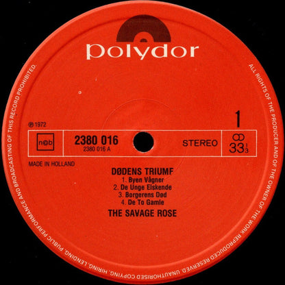 Savage Rose : Dødens Triumf (LP, Album, RE, Ros)