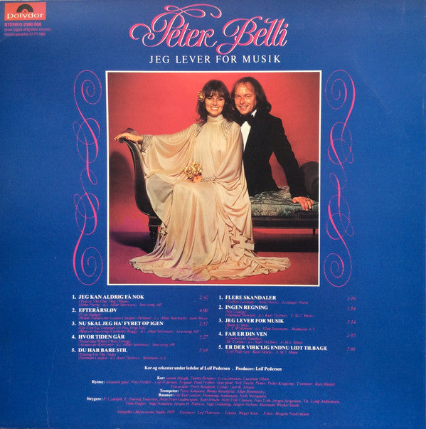 Peter Belli : Jeg Lever For Musik (LP, Album)
