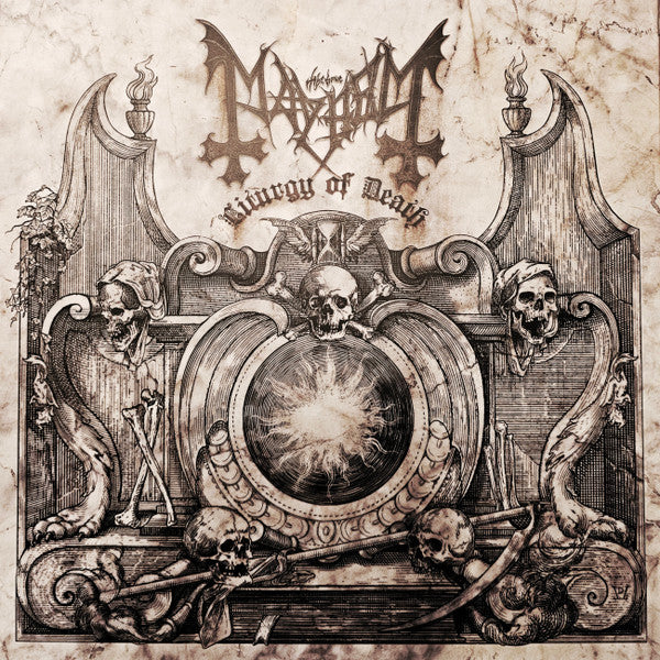 Mayhem : Liturgy Of Death (LP, Album, Cle + 7", Cle + Box, Ltd)