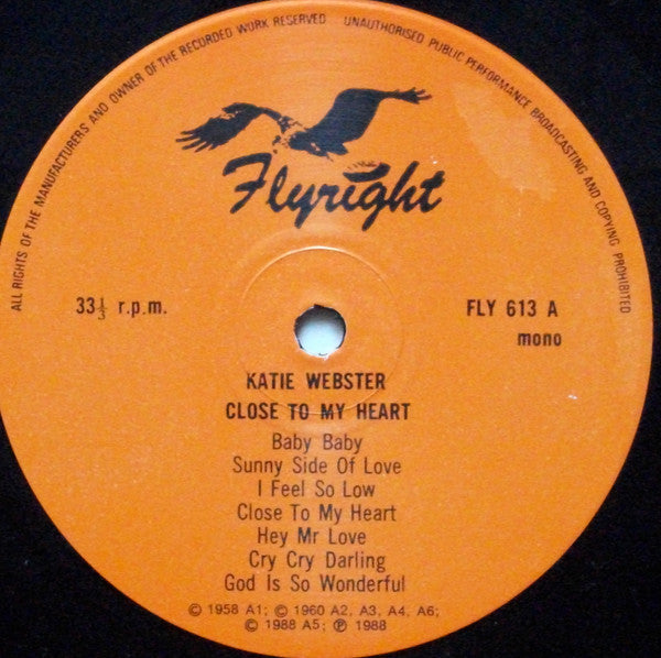 Katie Webster : Close To My Heart (LP, Comp, Mono, RM)