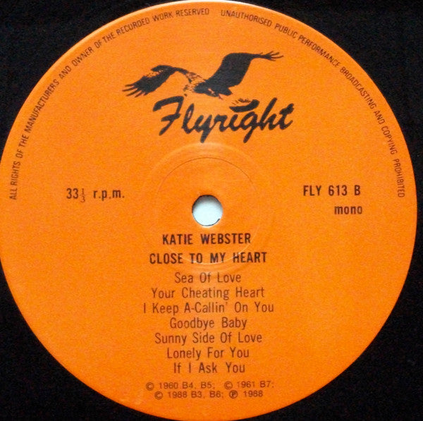 Katie Webster : Close To My Heart (LP, Comp, Mono, RM)