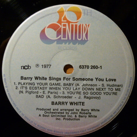 Barry White : Barry White Sings For Someone You Love (LP, Album)