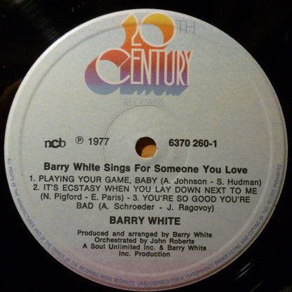 Barry White : Barry White Sings For Someone You Love (LP, Album)