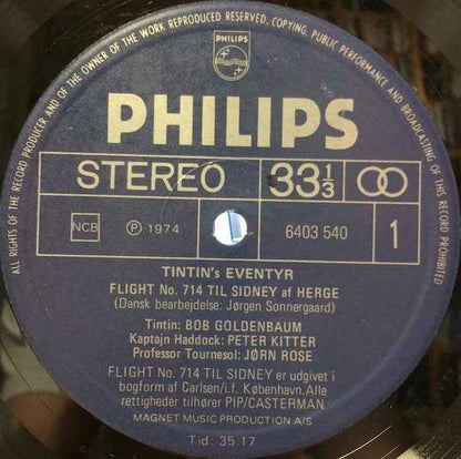 Hergé : Tintin Flight No. 714 Til Sydney (LP, Album)